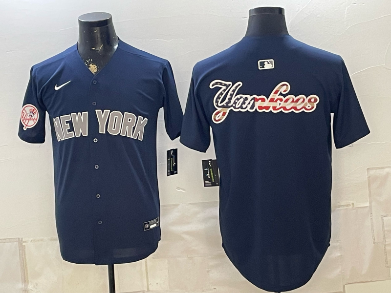 Men 2026 New York Yankees blank blue Nike MLB Jersey 0829123